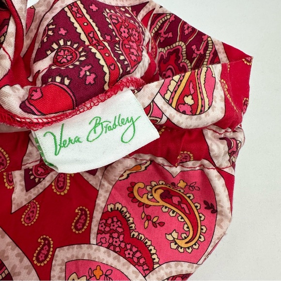 VERA BRADLEY Ditty Bag Rosy Posies Drawstring Pouch Lined Pool Bag Beach Paisley - Picture 7 of 9